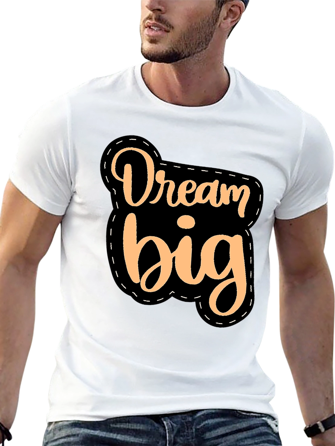 Dream Big Black T-Shirt Motivational Quote