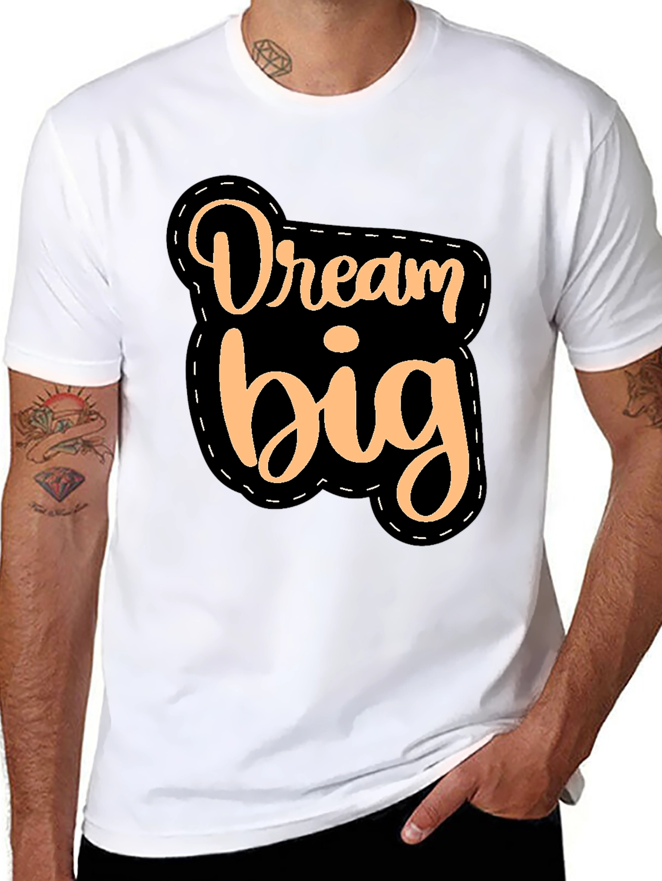 Dream Big Black T-Shirt Motivational Quote