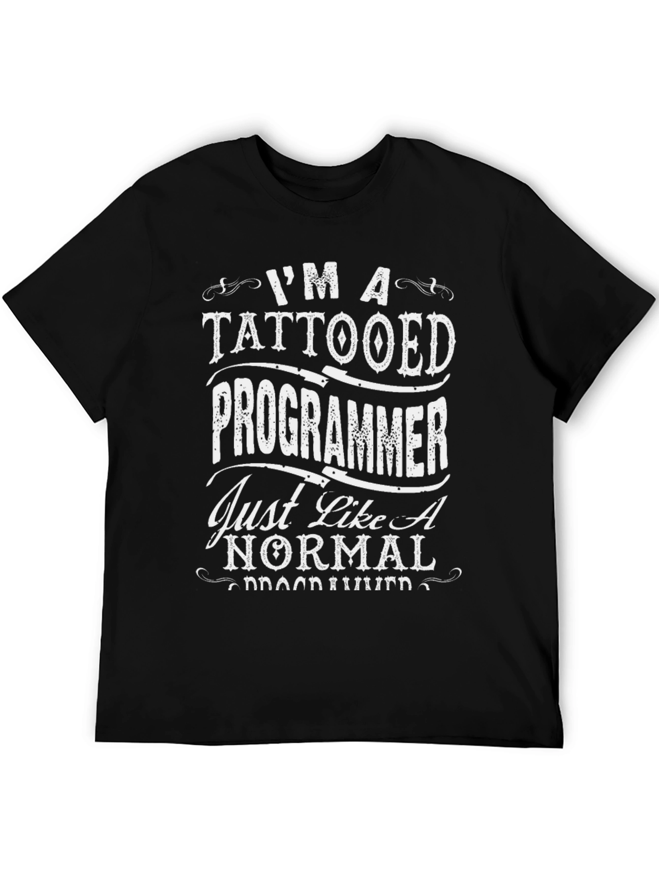 Tattooed Programmer Graphic Tee - Funny T-Shirt