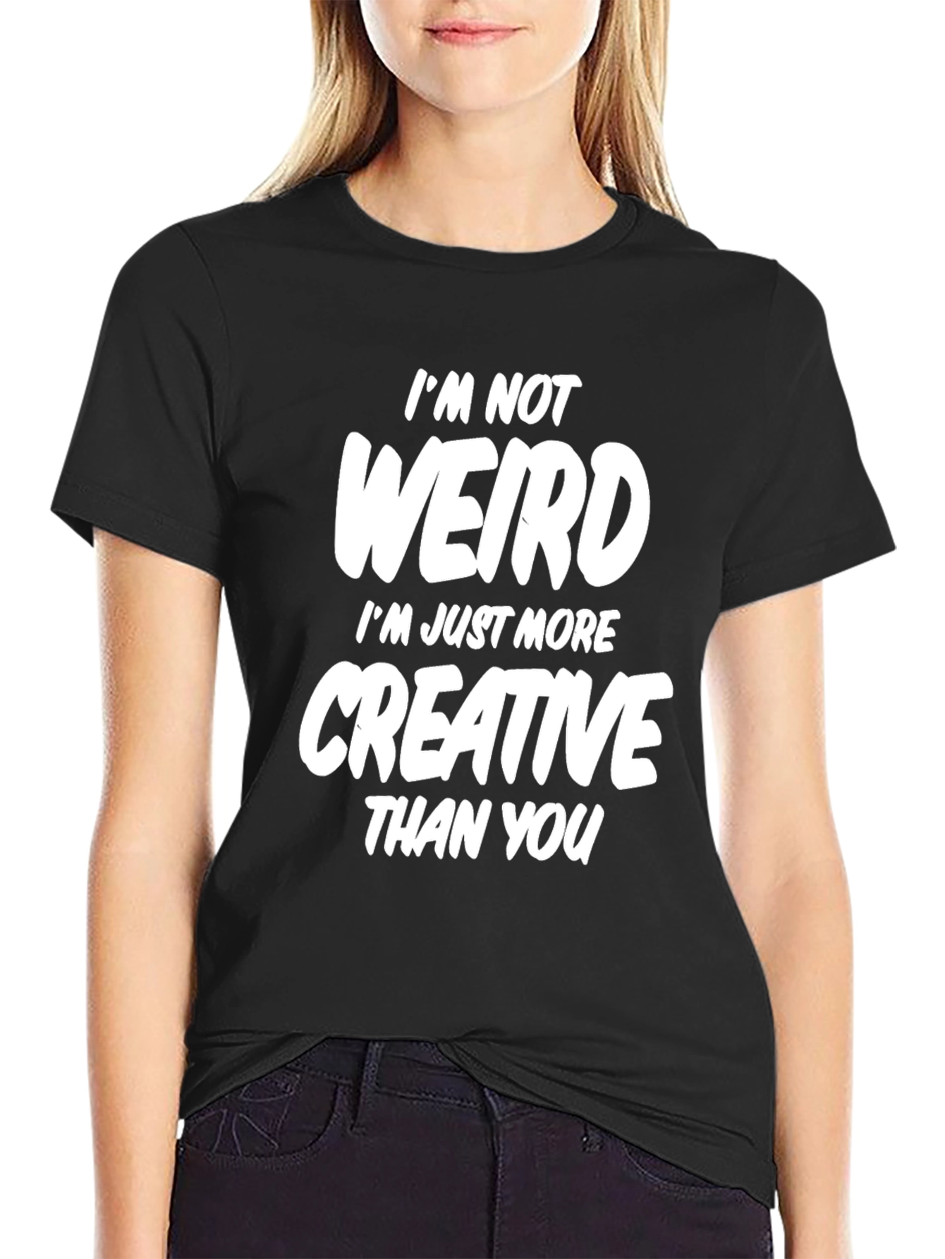 Funny Creative Statement Black T-Shirt