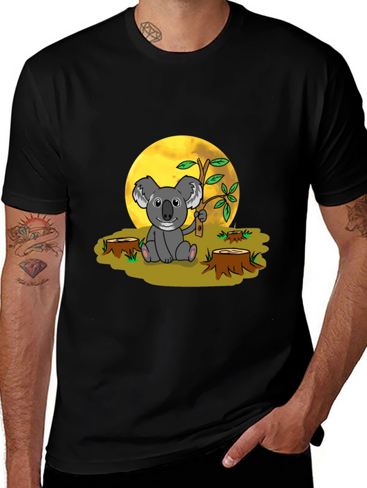Koala & Moon Graphic Tee - Cute & Comfy Mens T-Shirt