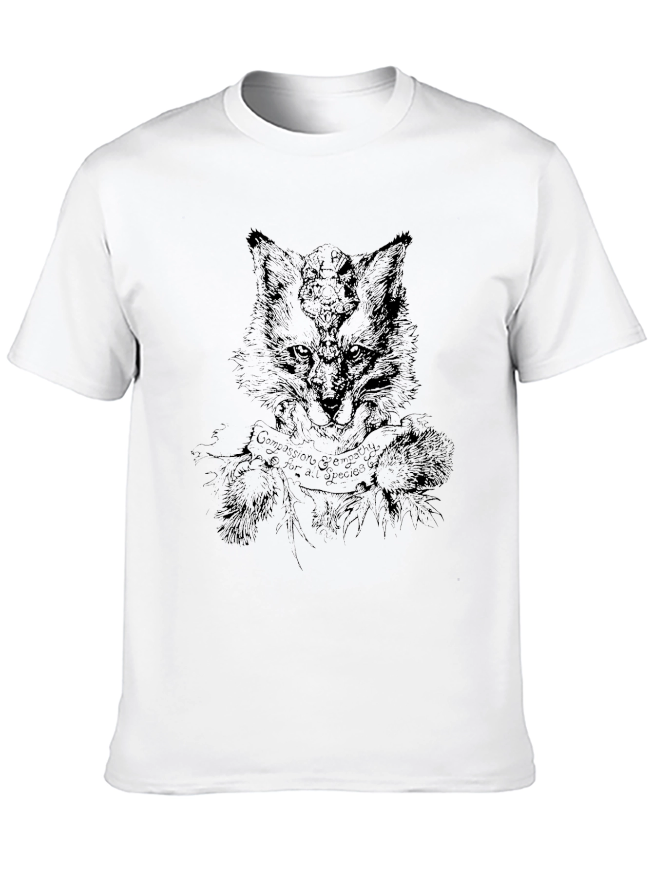 Fox Graphic Print Mens Black T-Shirt