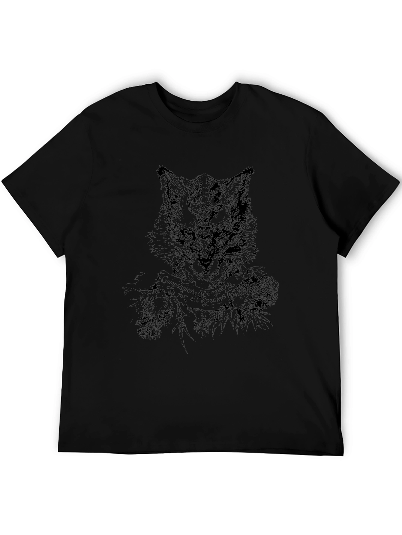Fox Graphic Print Mens Black T-Shirt