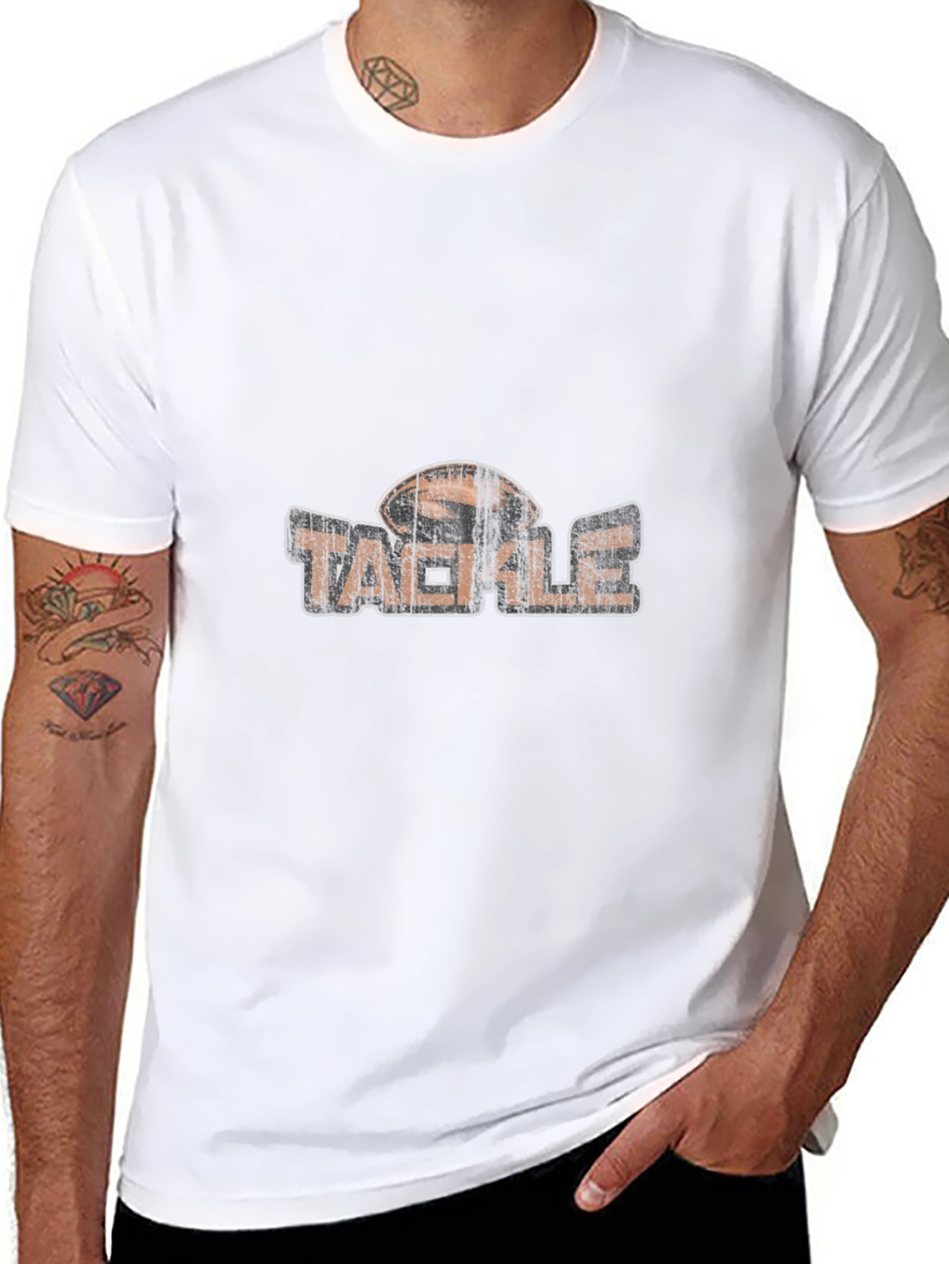 Tackle Football Graphic T-Shirt - Sports Fan Apparel
