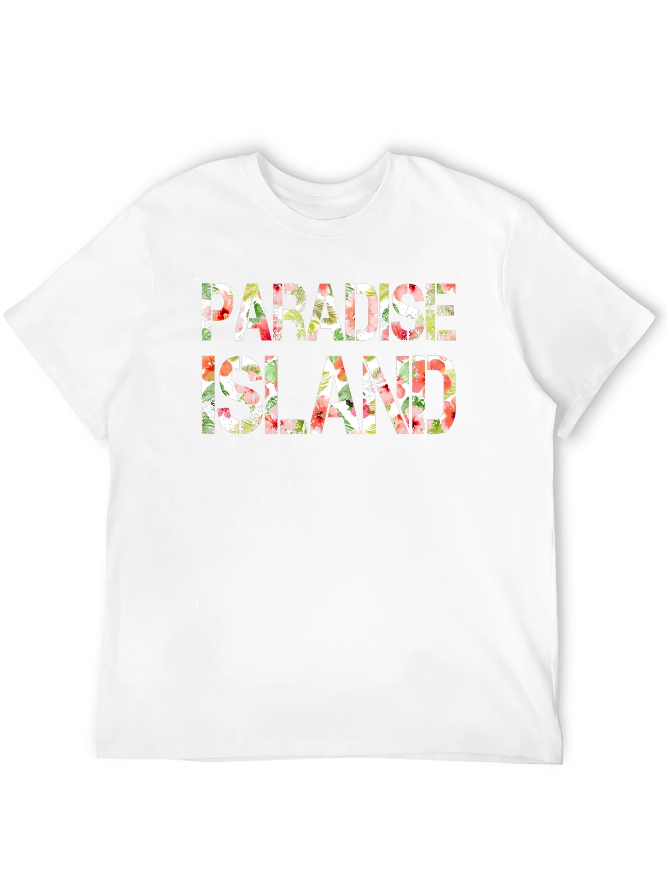 Paradise Island Floral Mens T-Shirt