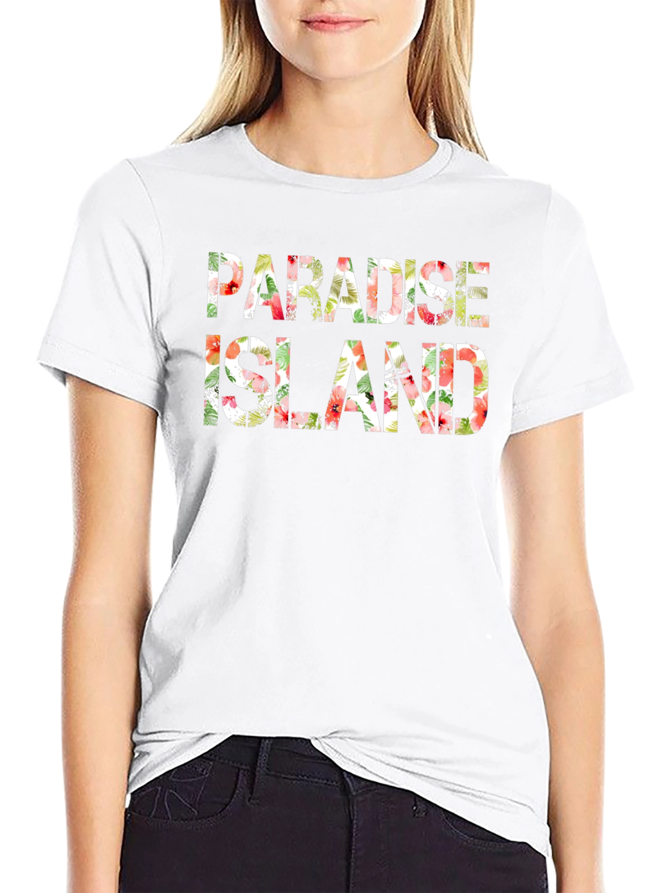 Paradise Island Floral Mens T-Shirt