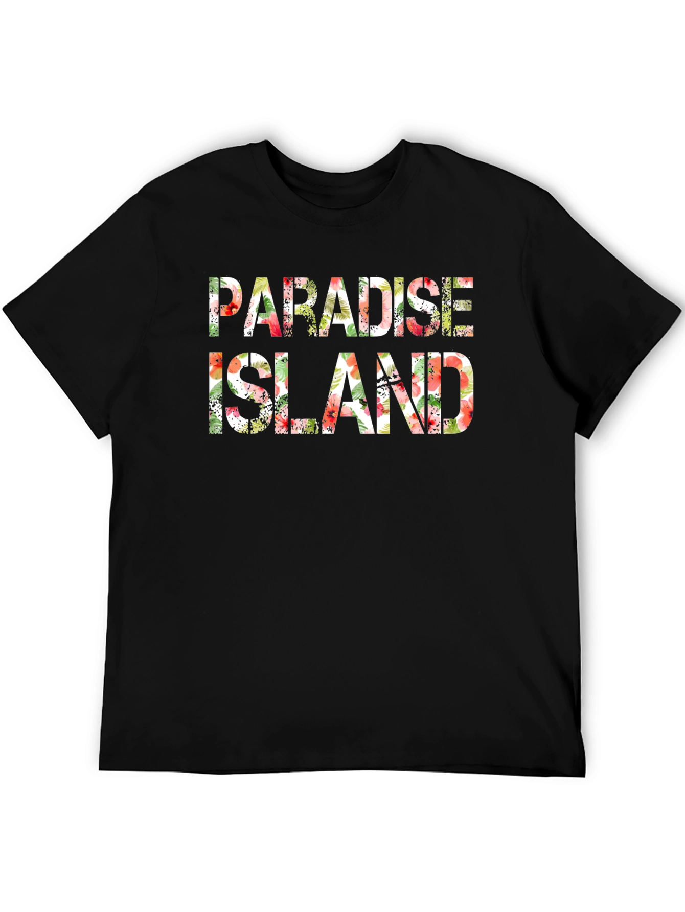 Paradise Island Floral Mens T-Shirt
