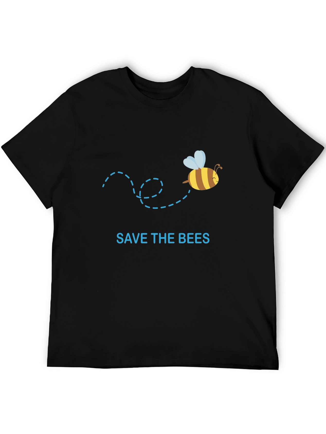 Save the Bees Graphic Tee - Black Cotton T-Shirt