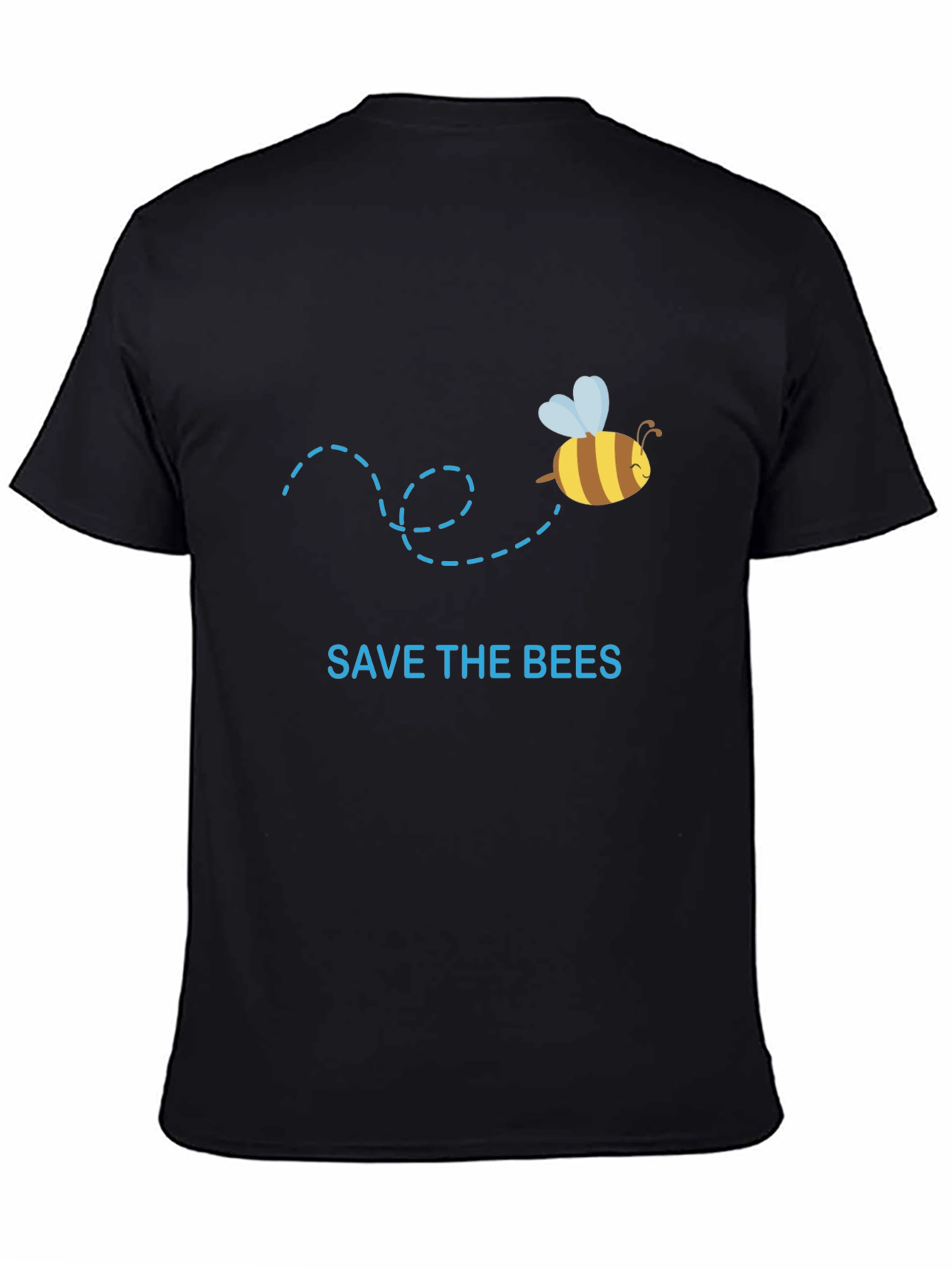 Save the Bees Graphic Tee - Black Cotton T-Shirt