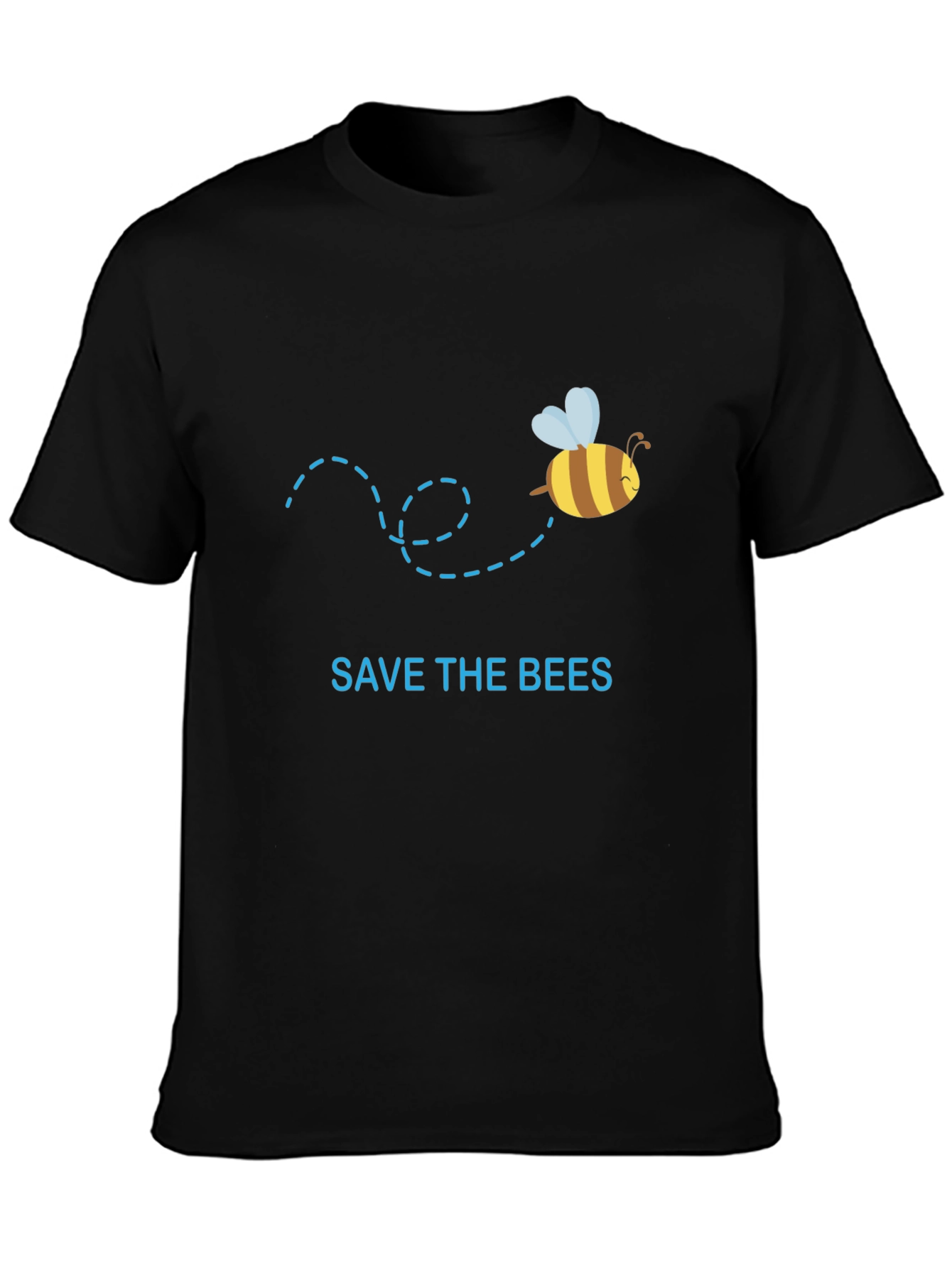 Save the Bees Graphic Tee - Black Cotton T-Shirt