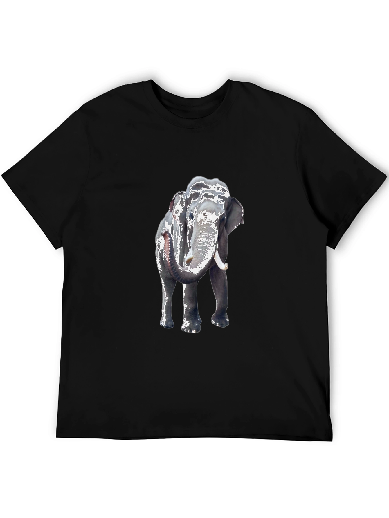 Elephant Graphic Tee - Classic Black Cotton