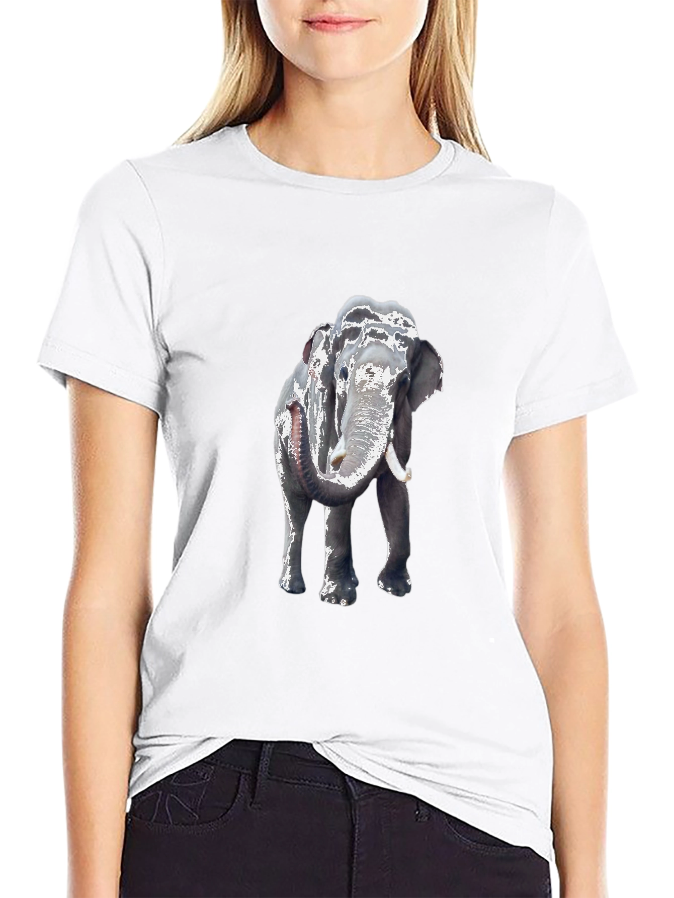 Elephant Graphic Tee - Classic Black Cotton