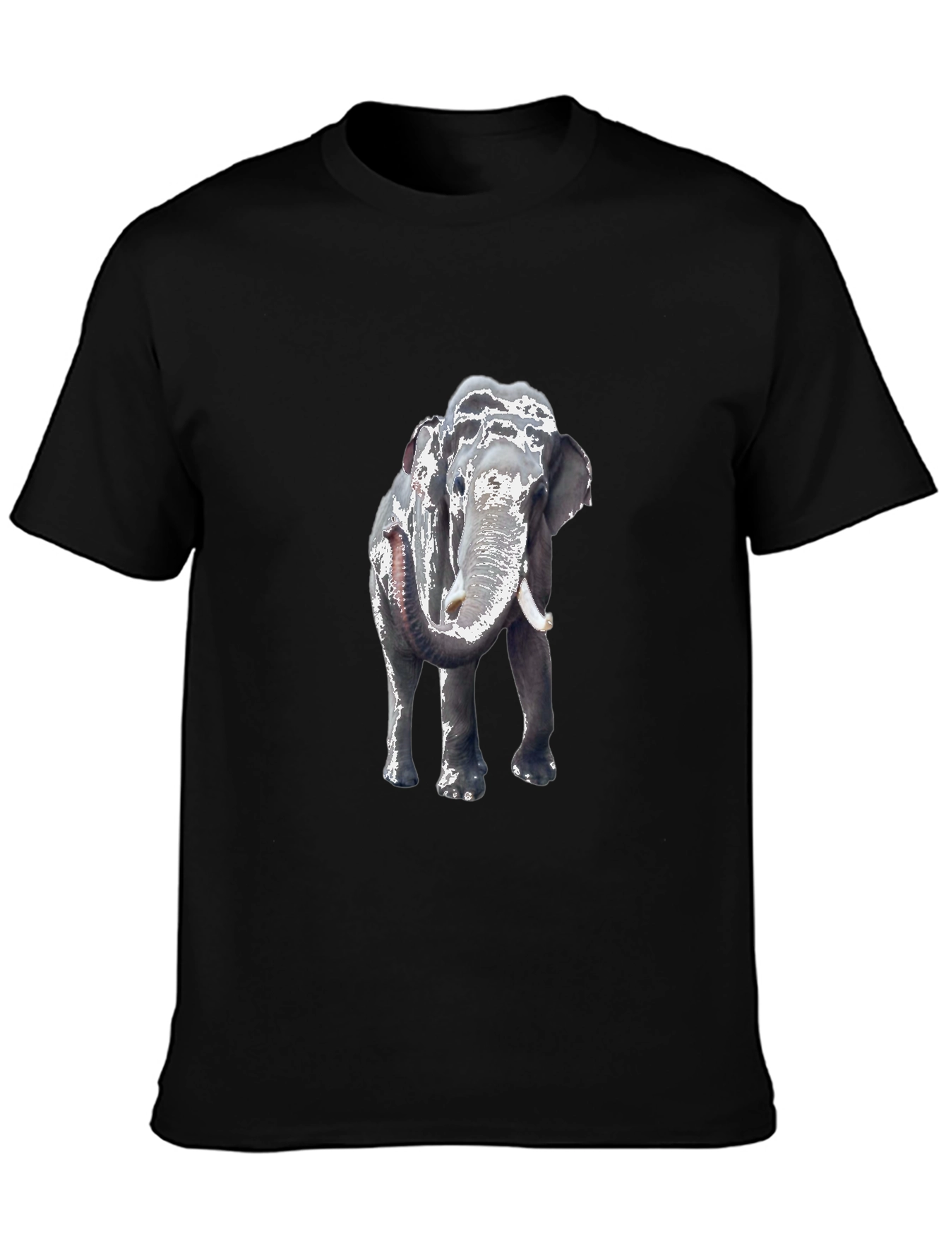 Elephant Graphic Tee - Classic Black Cotton