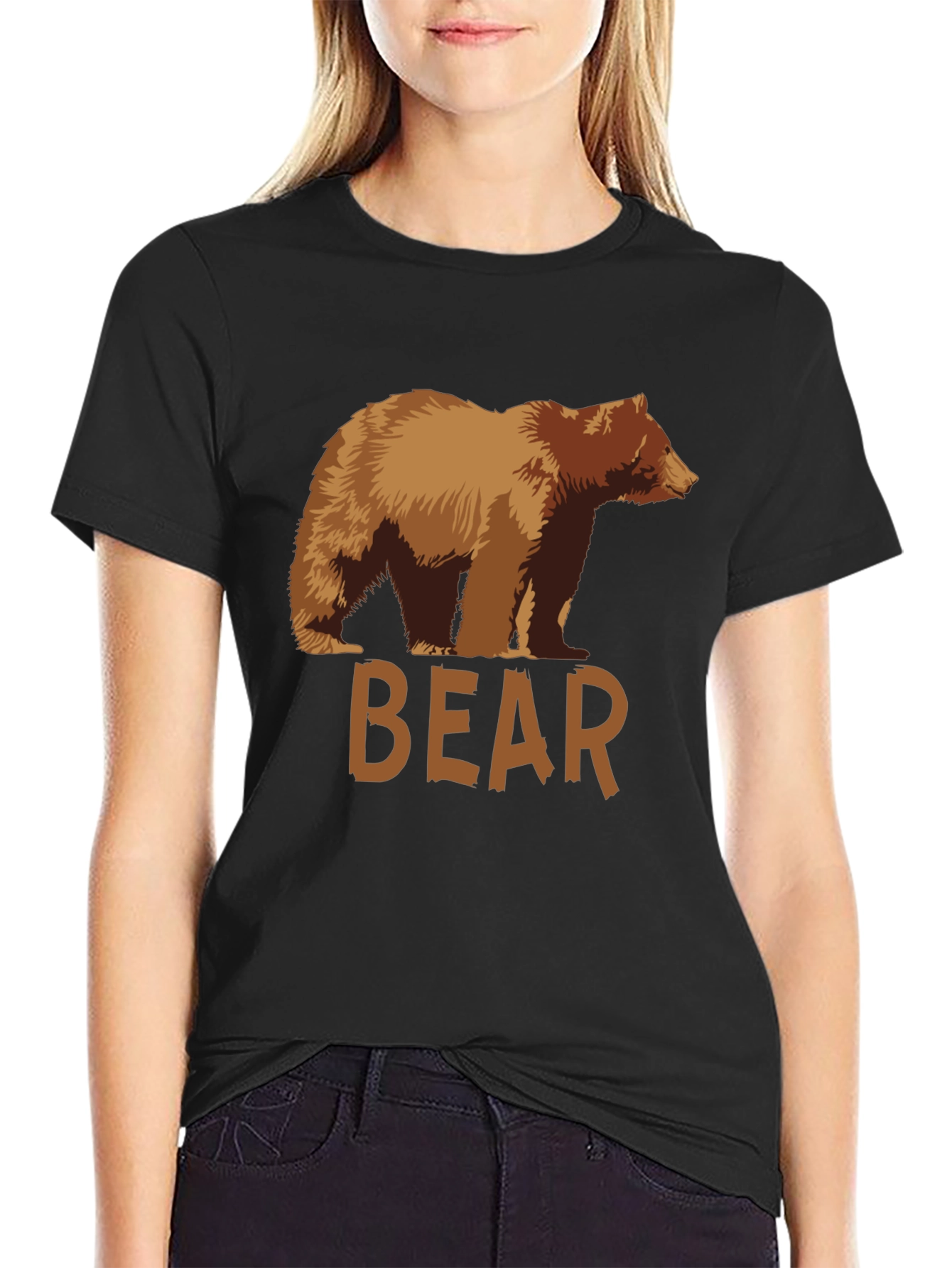 Bear Graphic T-Shirt - Mens Black Tee