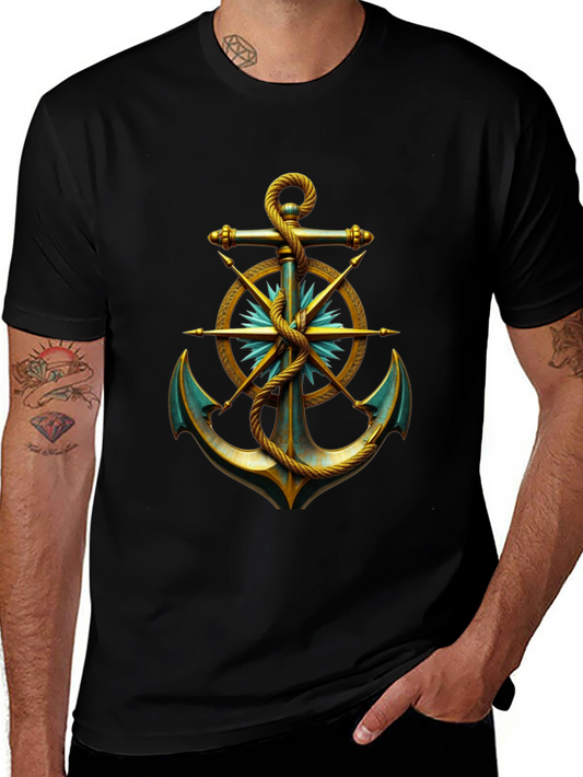 Nautical Anchor Graphic Tee - Classic Style