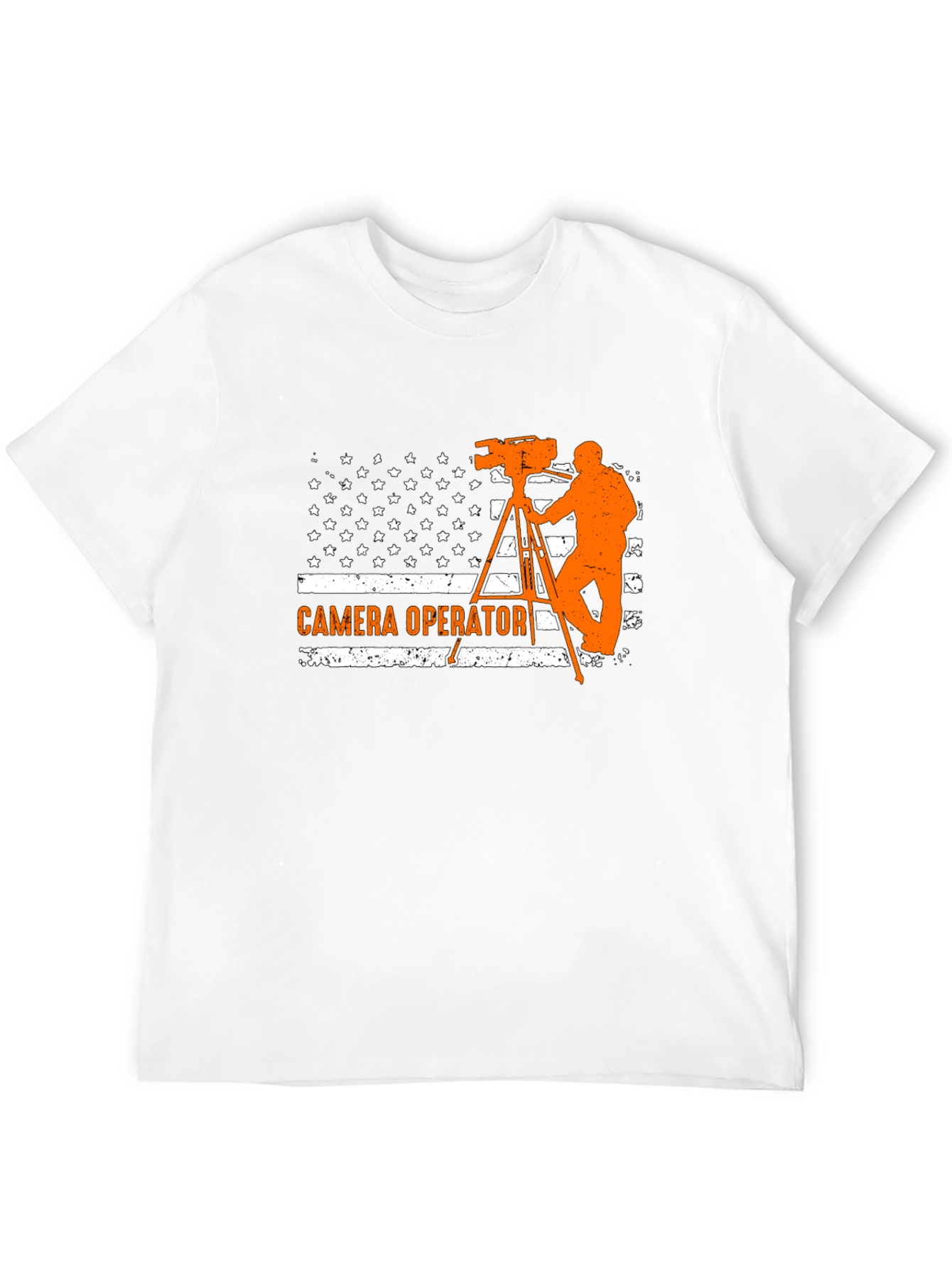 Camera Operator American Flag Graphic T-Shirt