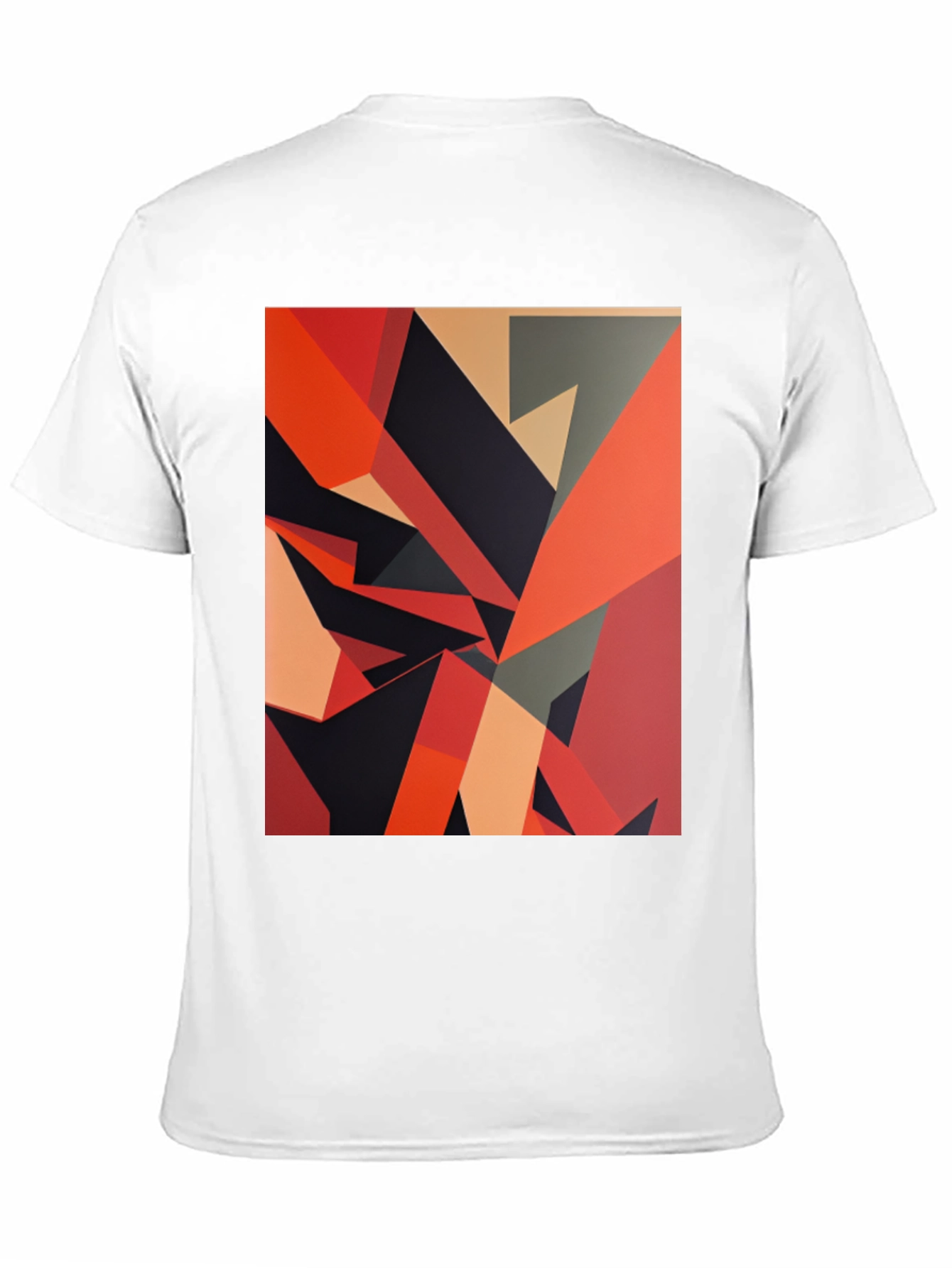 Geometric Abstract Art Black T-Shirt