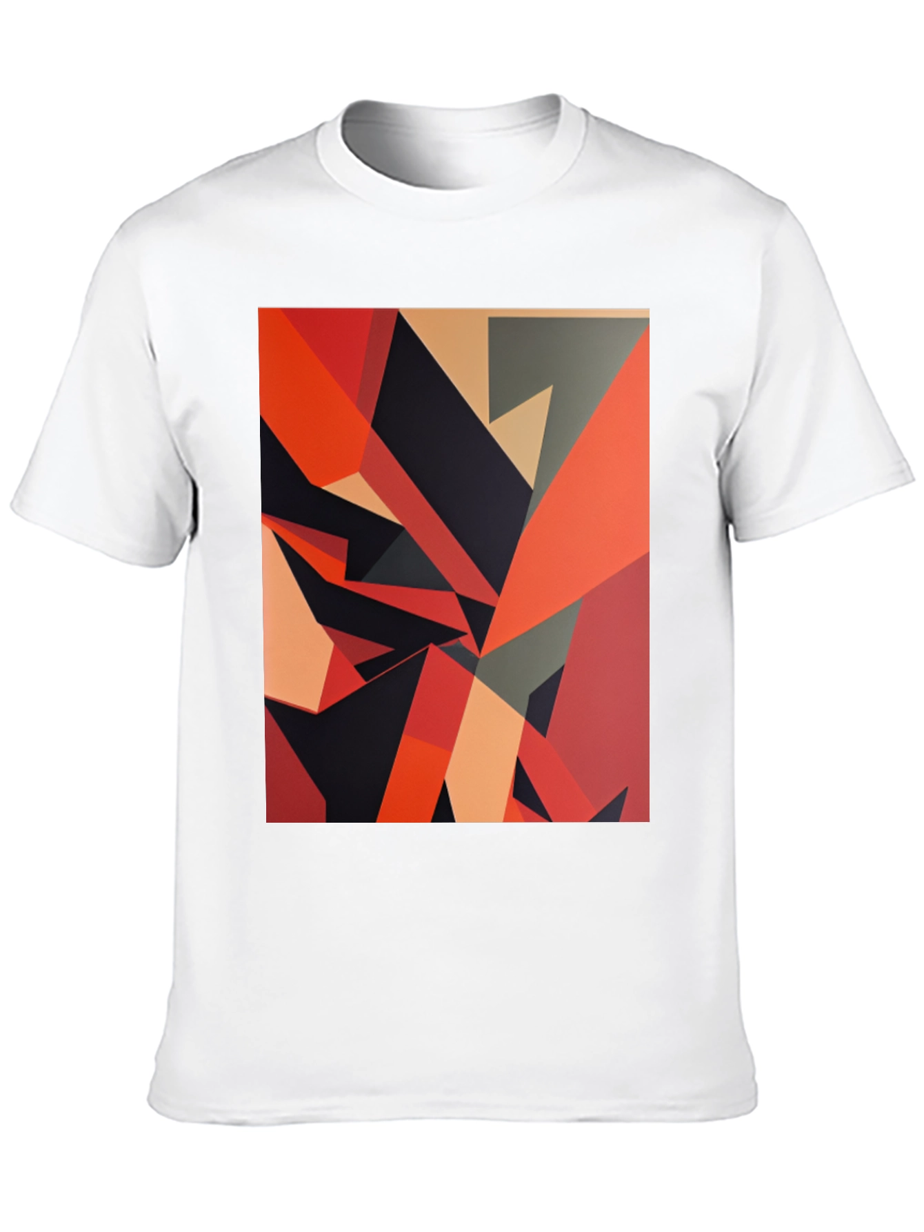 Geometric Abstract Art Black T-Shirt