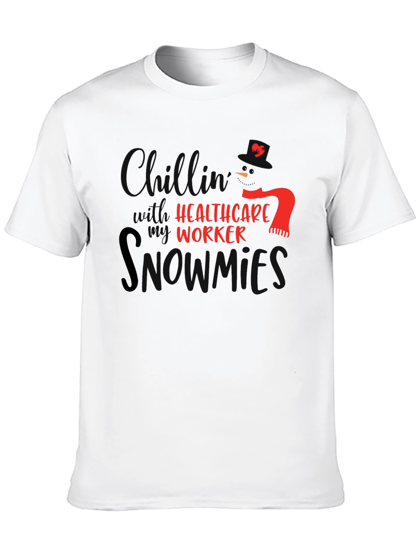 Healthcare Worker Snowman T-Shirt