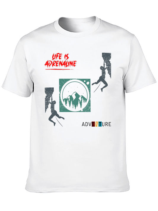 Adventure Seeker Black Graphic T-Shirt