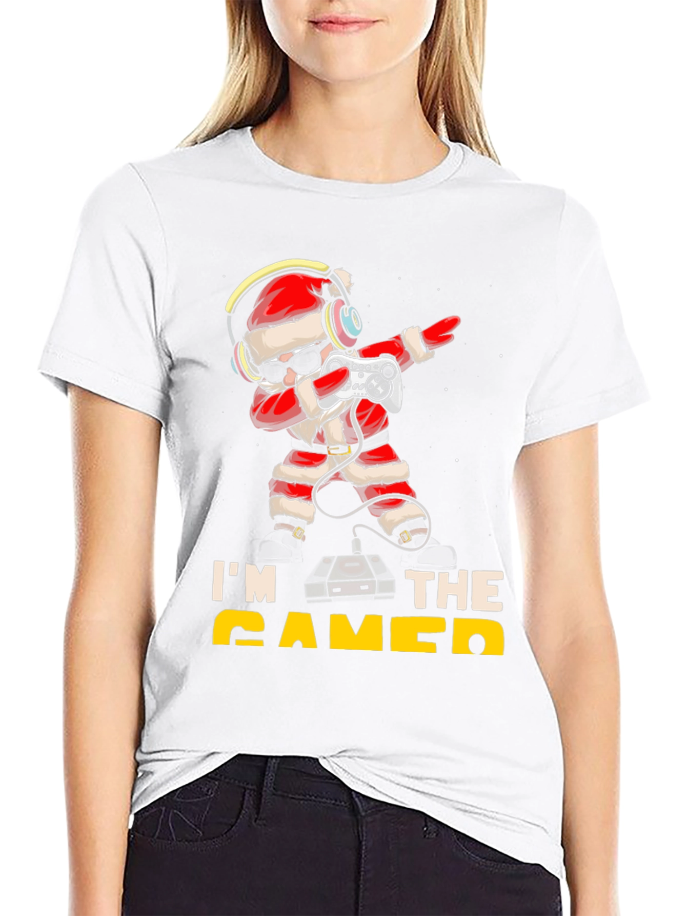 Gamer Santa Black T-Shirt - Holiday Gaming