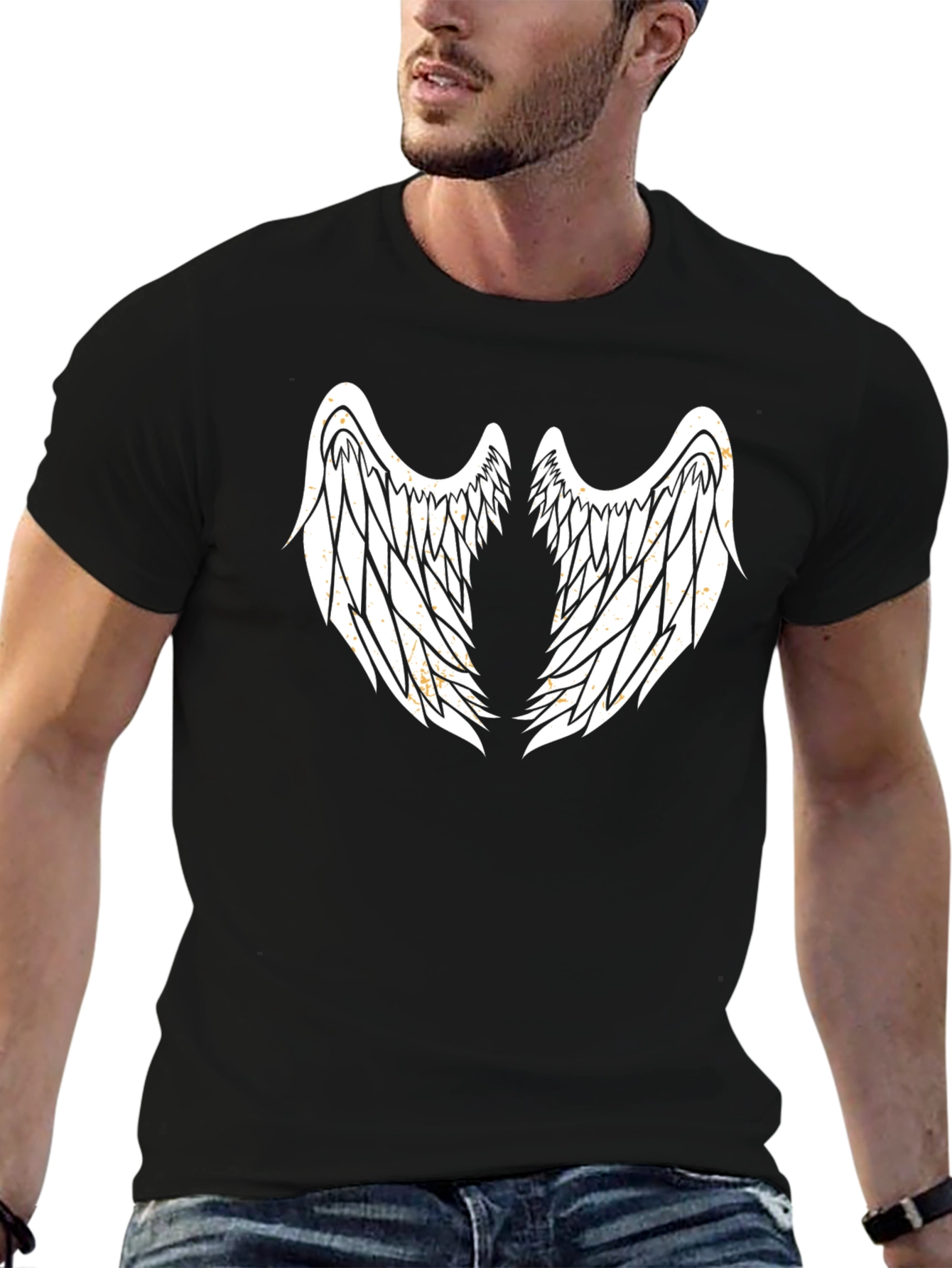 Wing Graphic Black Tee