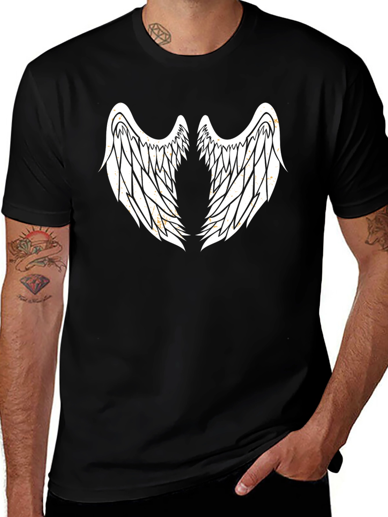 Wing Graphic Black Tee