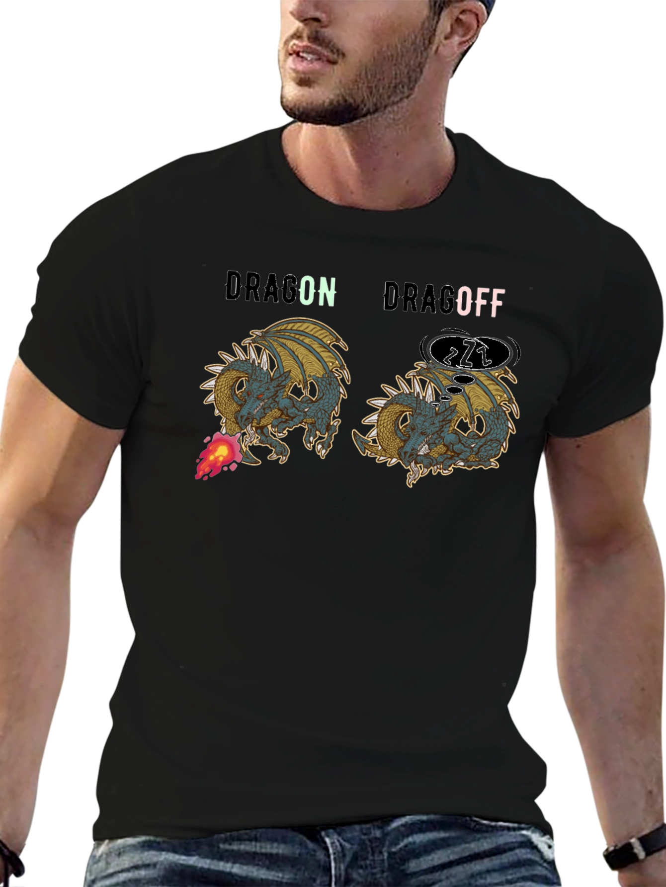 Dragon Drag Off Graphic T-Shirt