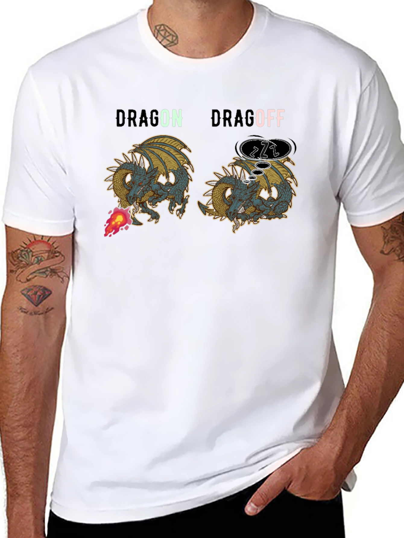 Dragon Drag Off Graphic T-Shirt