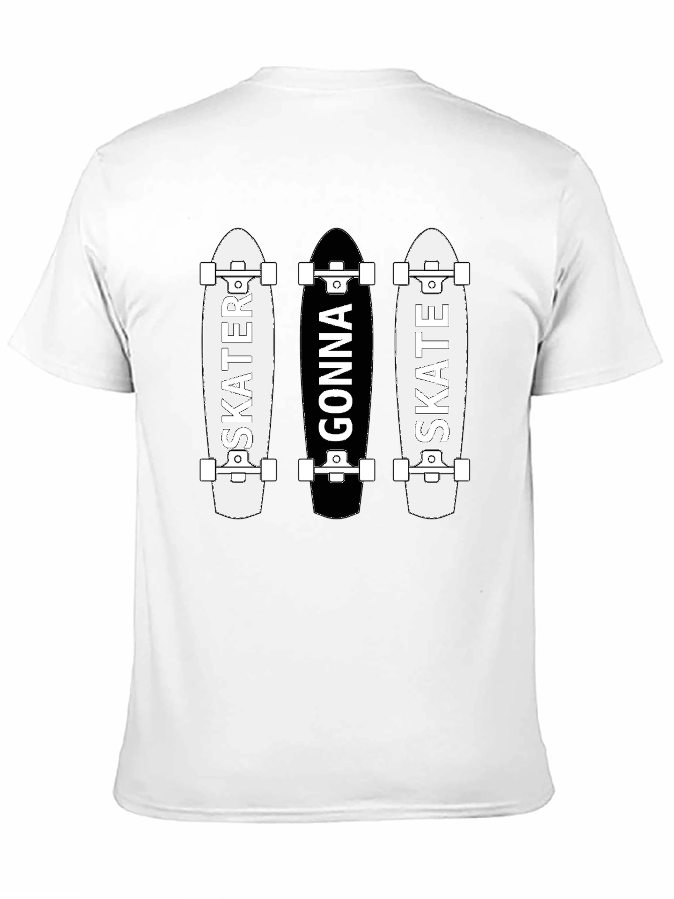 Skater Gonna Skate Graphic Tee - Black Cotton T-Shirt