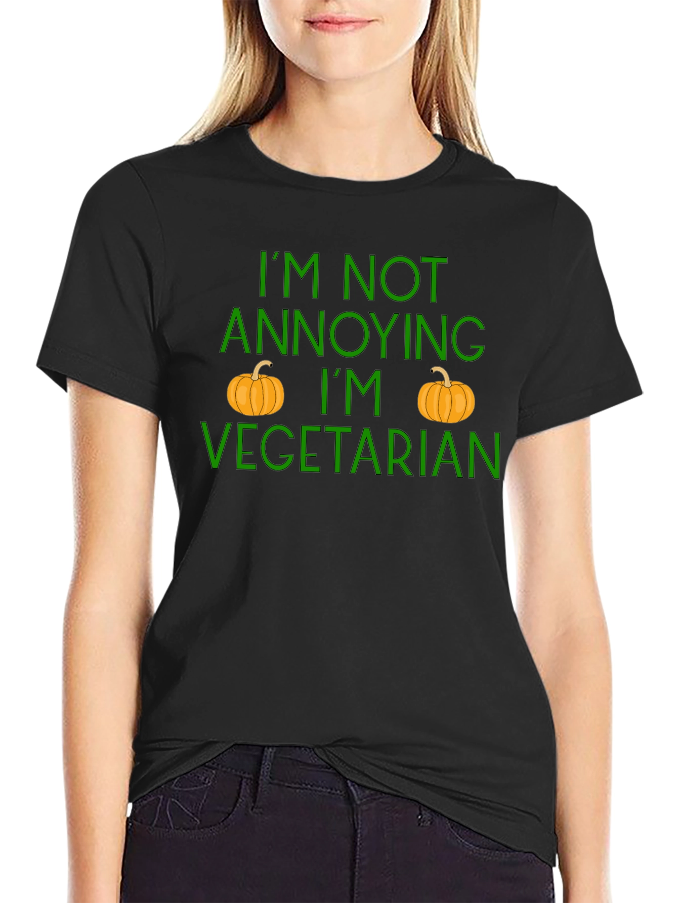 Vegetarian Pumpkin T-Shirt - Im Not Annoying