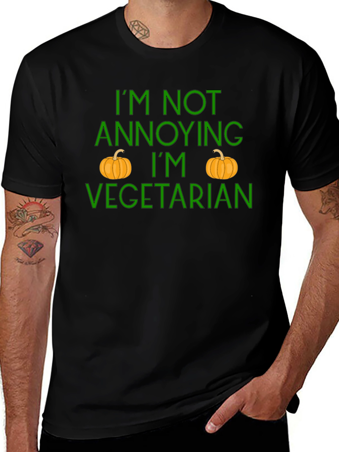 Vegetarian Pumpkin T-Shirt - Im Not Annoying