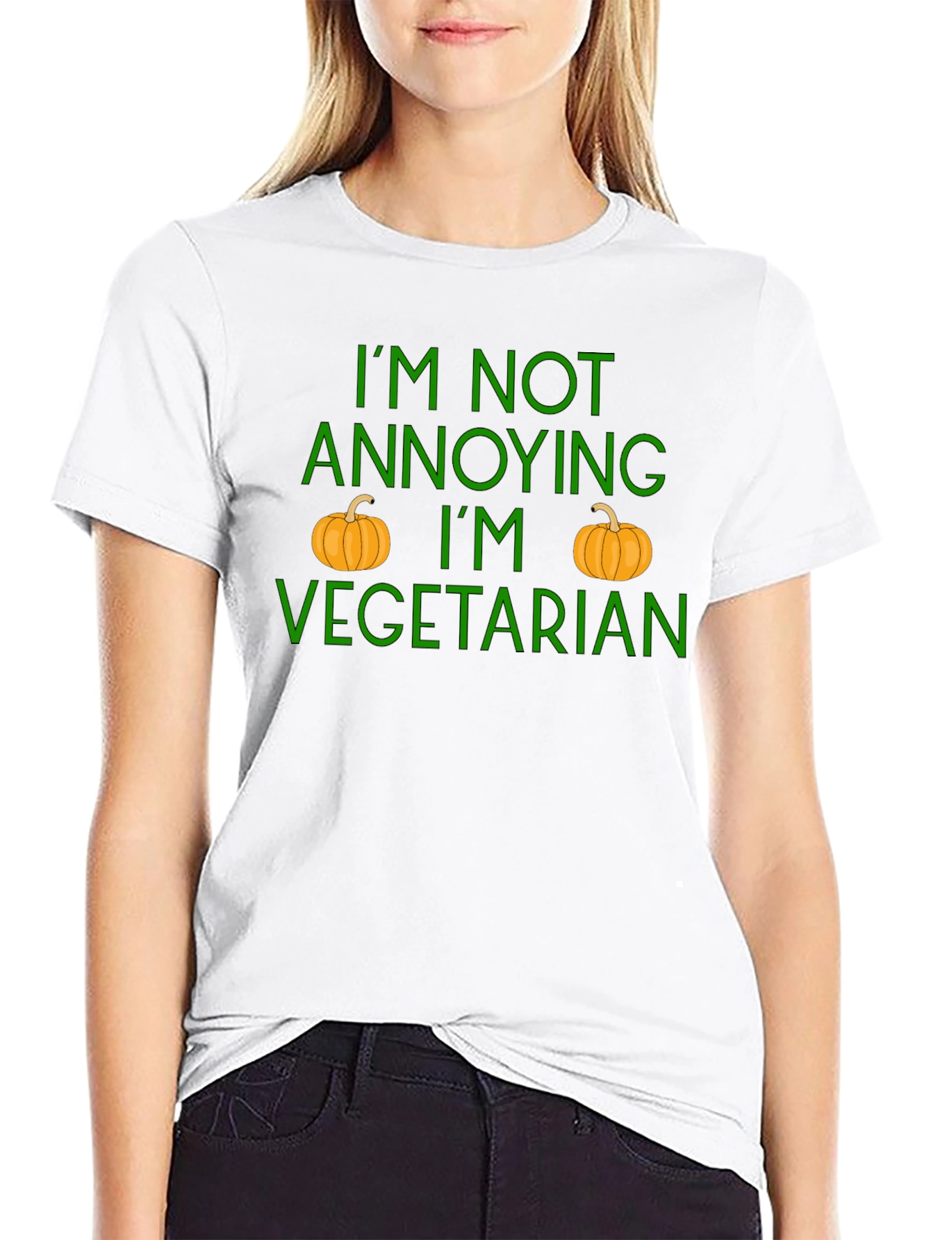 Vegetarian Pumpkin T-Shirt - Im Not Annoying