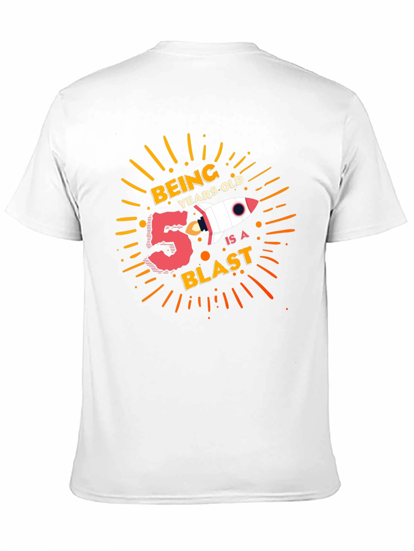 5 Year Old Birthday Blast Black T-Shirt