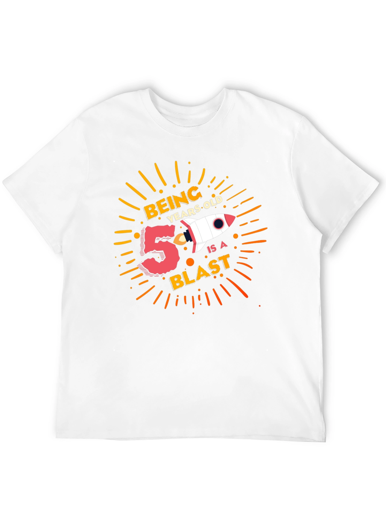5 Year Old Birthday Blast Black T-Shirt