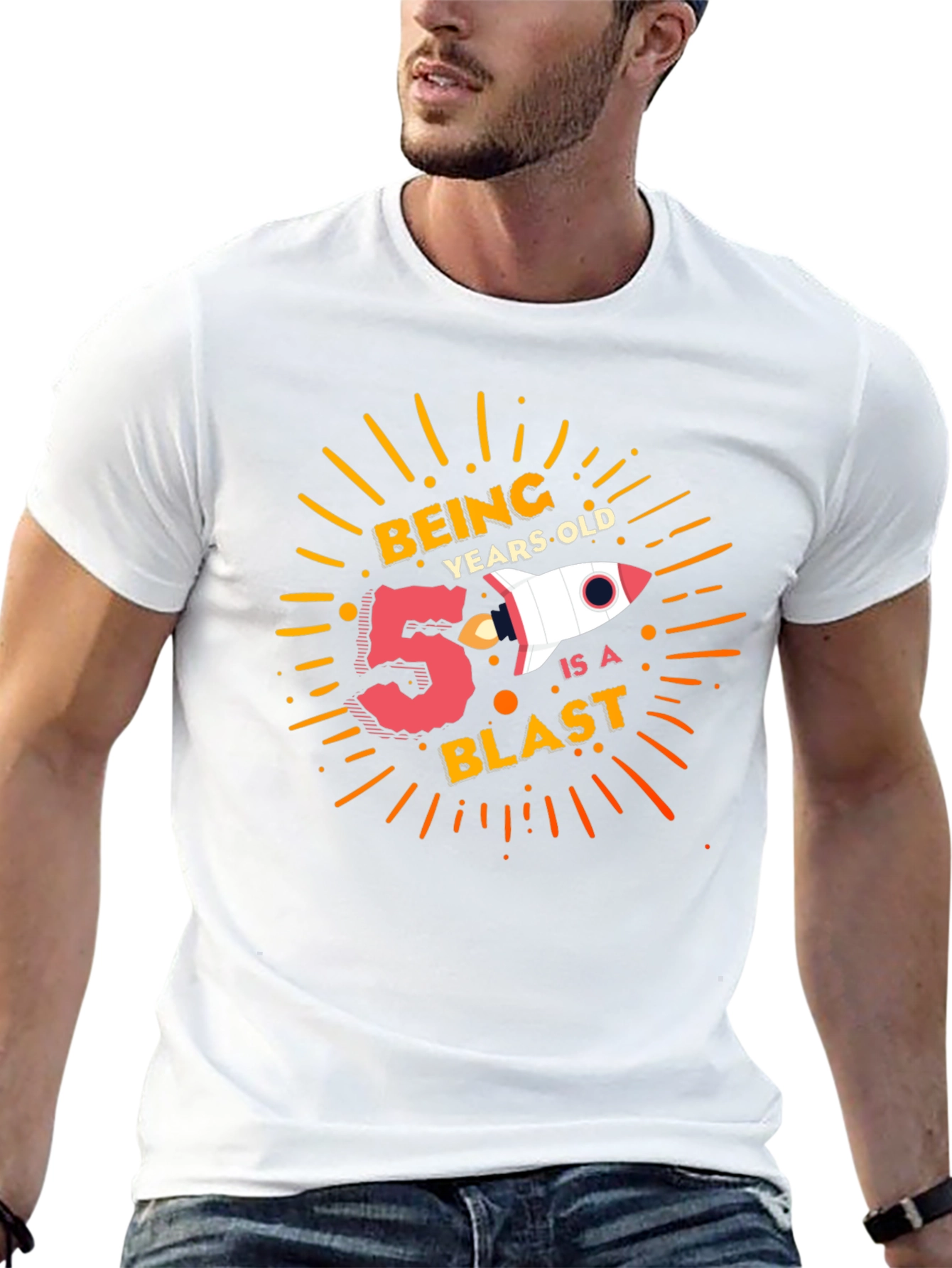 5 Year Old Birthday Blast Black T-Shirt