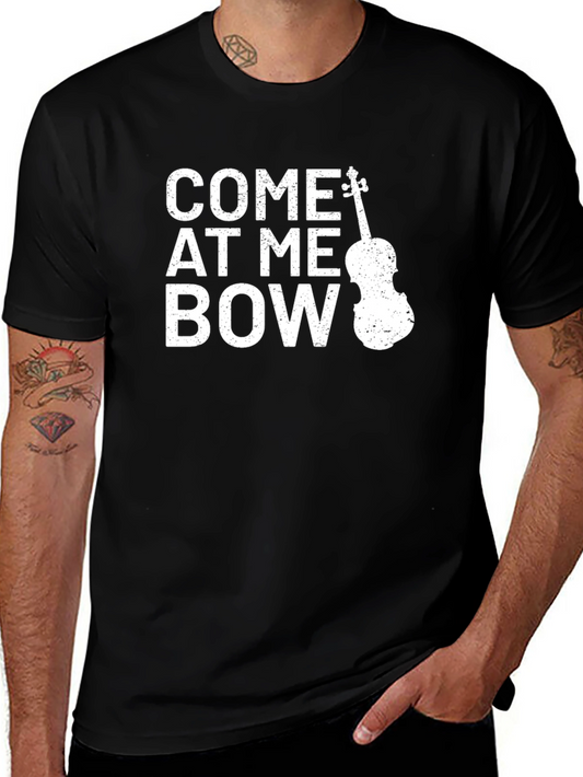 Come At Me Bow Black Cotton T-Shirt - Music Lovers Tee