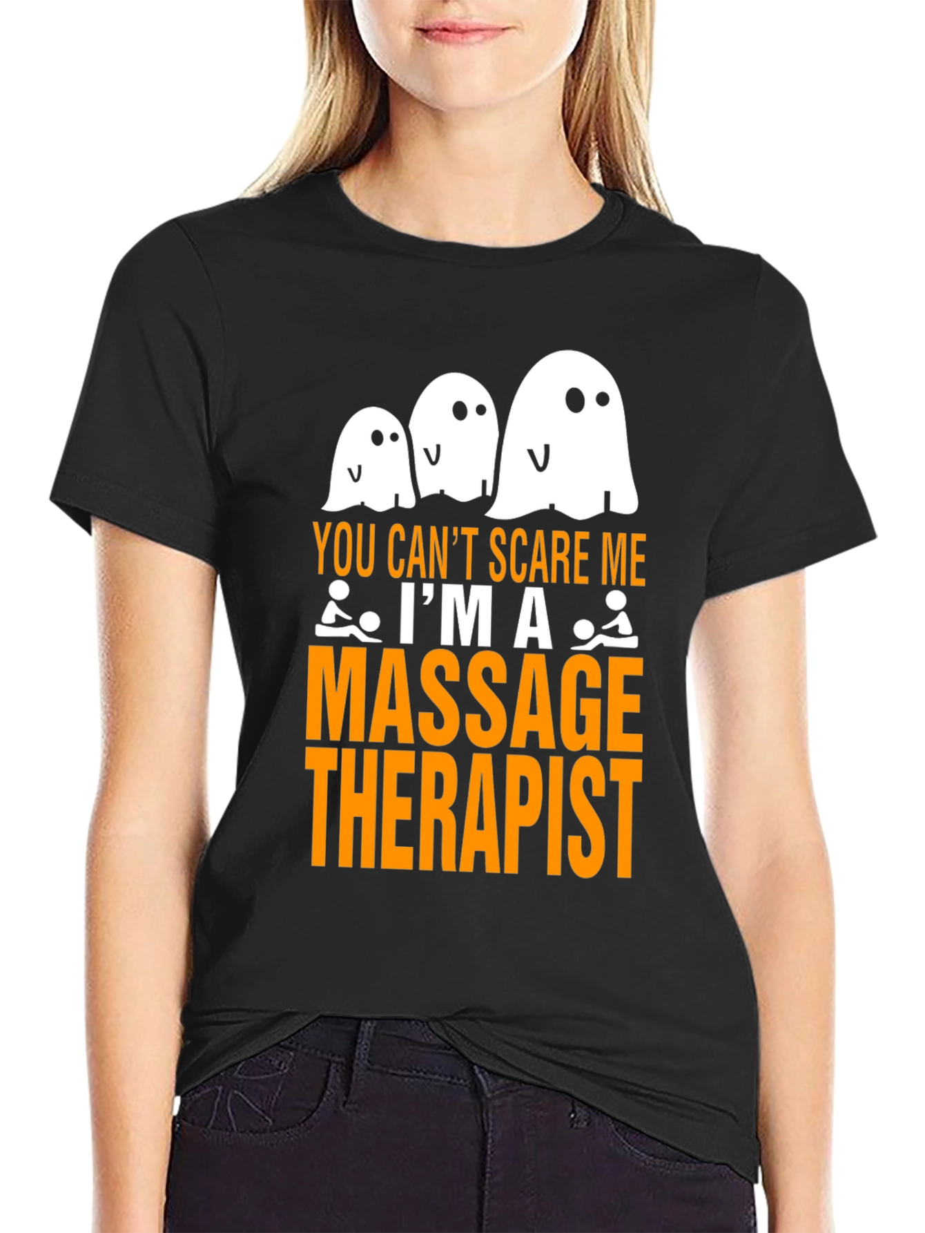 Massage Therapist Halloween Ghost T-Shirt