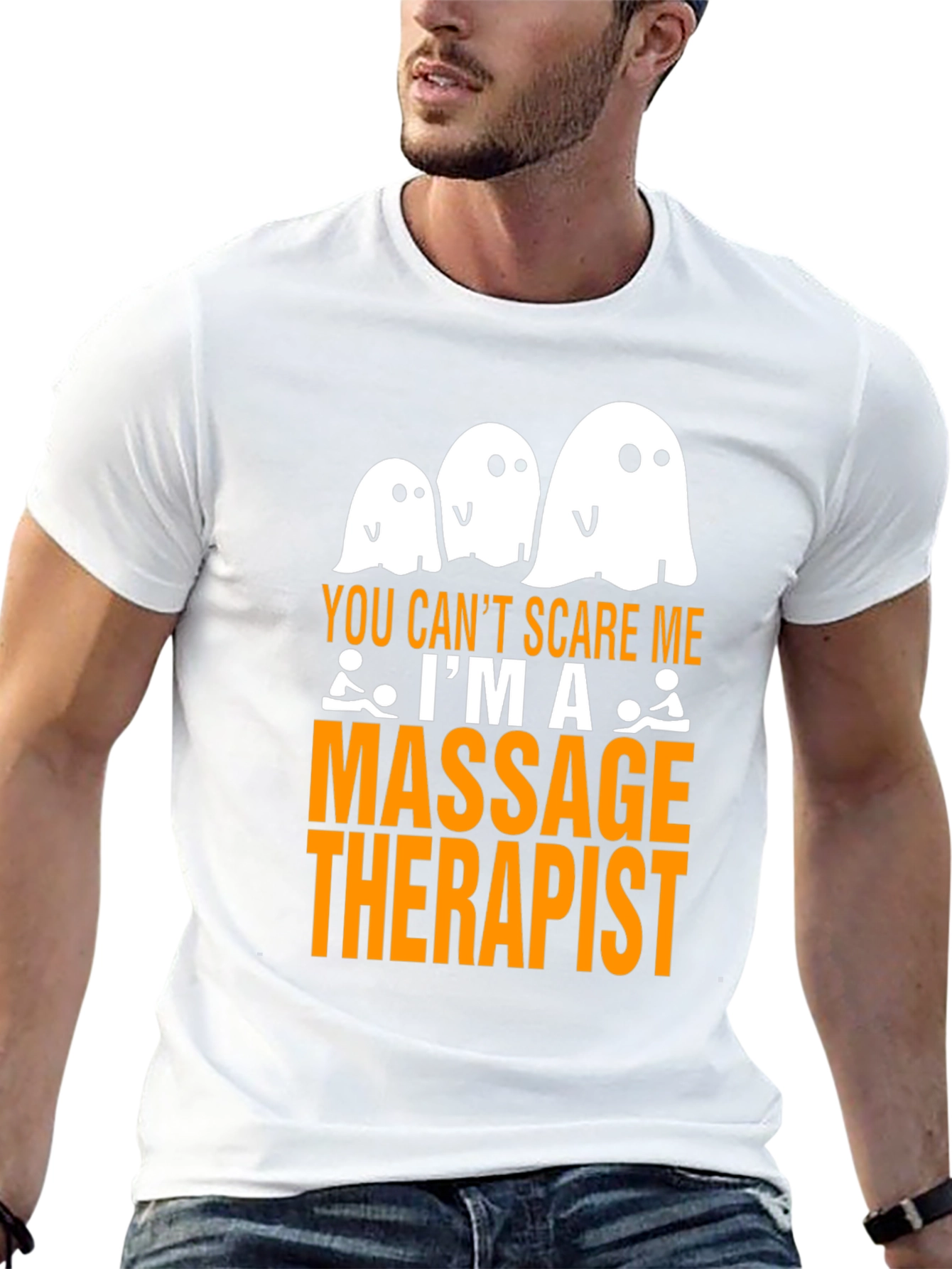 Massage Therapist Halloween Ghost T-Shirt