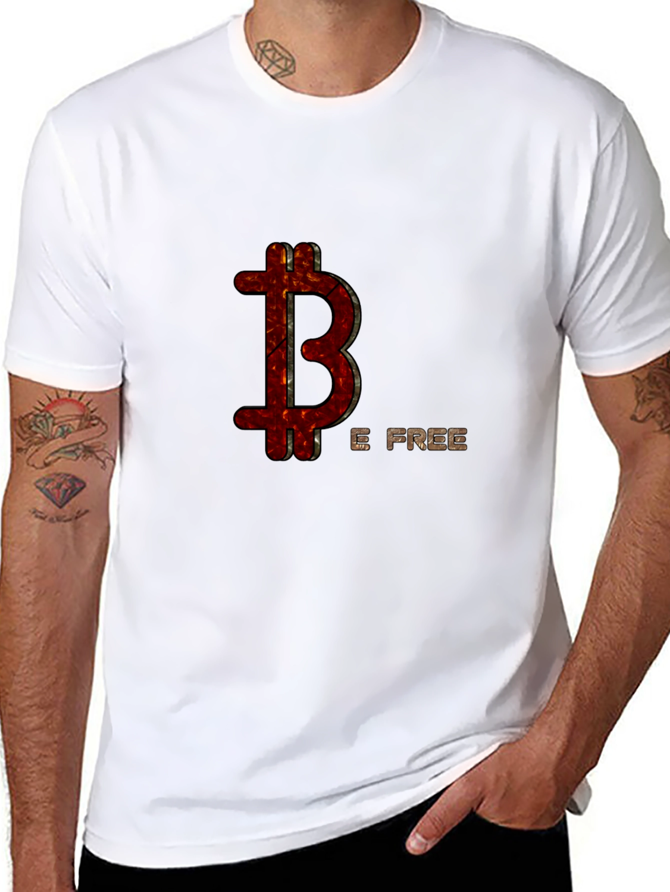 Bitcoin Be Free Graphic T-Shirt - Black