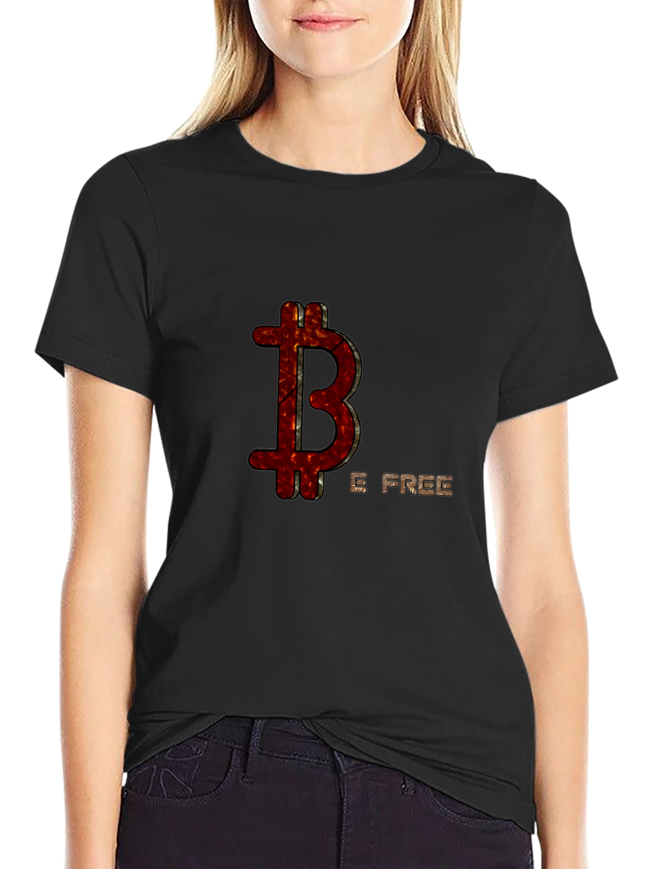 Bitcoin Be Free Graphic T-Shirt - Black