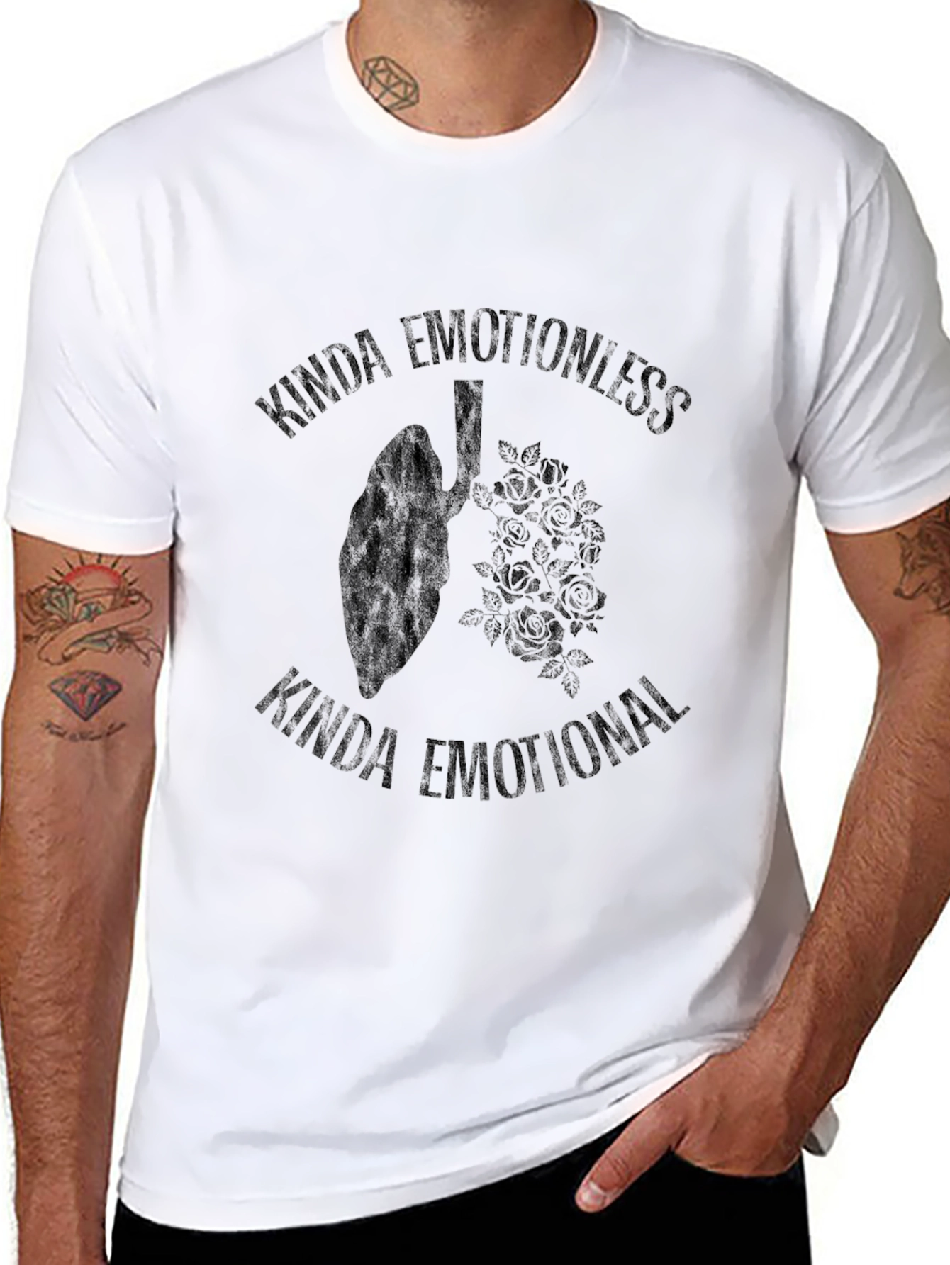 Emotional Lungs Graphic Tee - Black