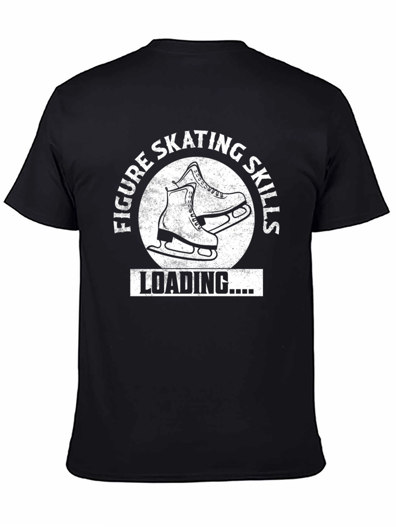 Figure Skating Skills Loading T-Shirt Black Cotton
