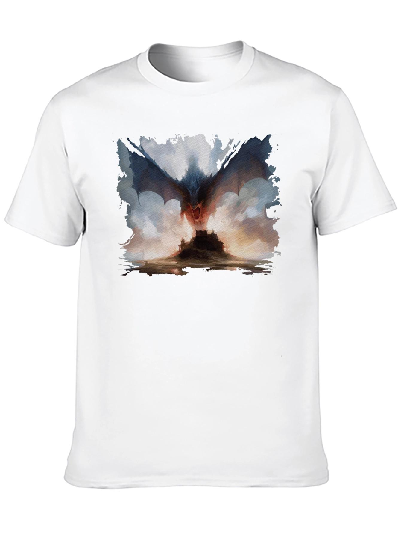 Dragon Castle Graphic Tee - Mens Black T-Shirt