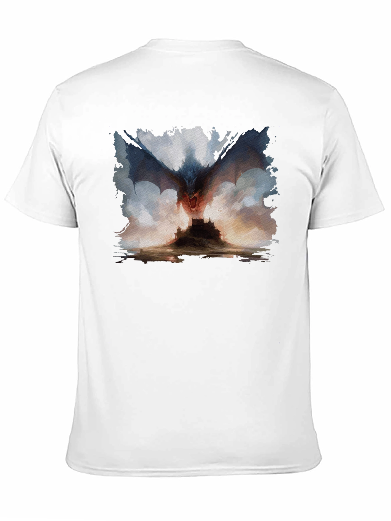 Dragon Castle Graphic Tee - Mens Black T-Shirt