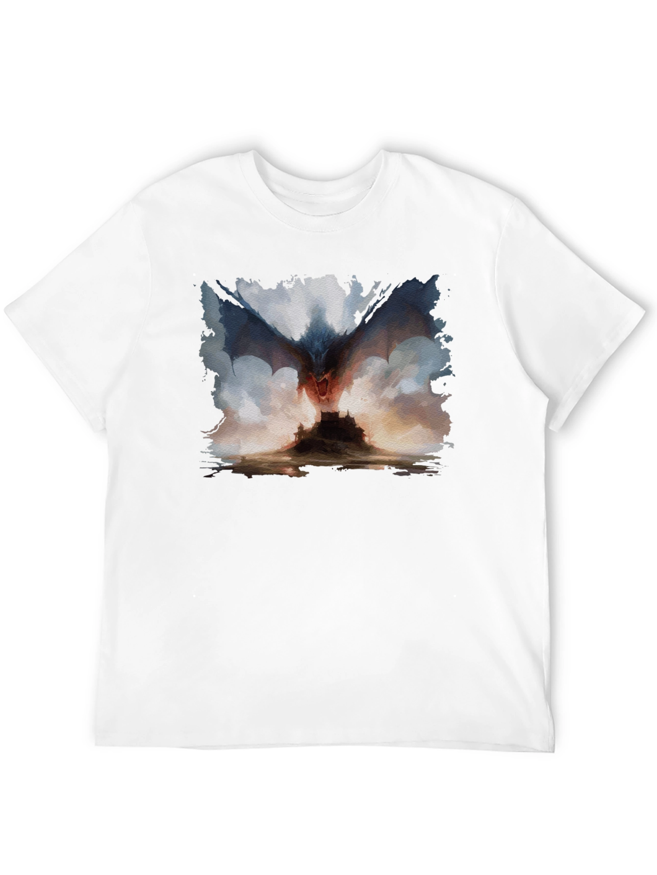 Dragon Castle Graphic Tee - Mens Black T-Shirt