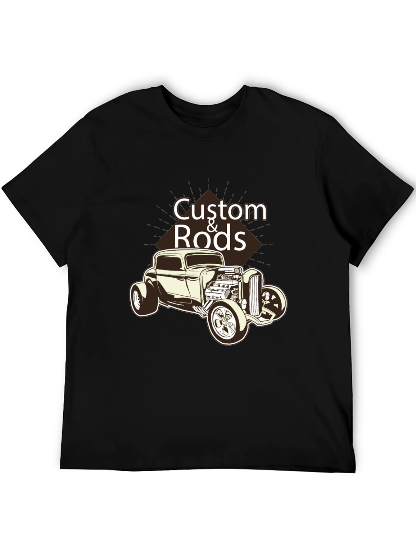 Custom Rods Graphic T-Shirt - Black