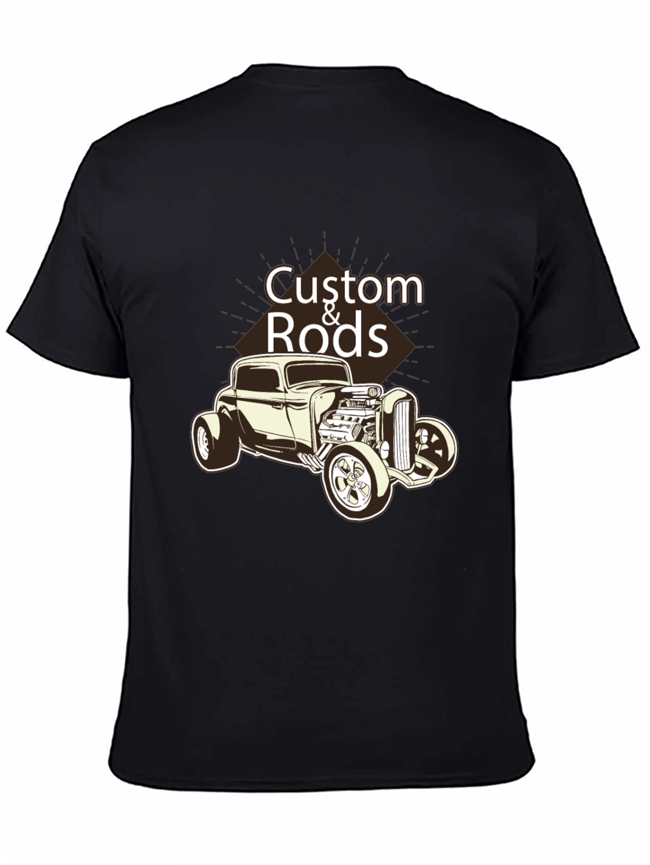 Custom Rods Graphic T-Shirt - Black