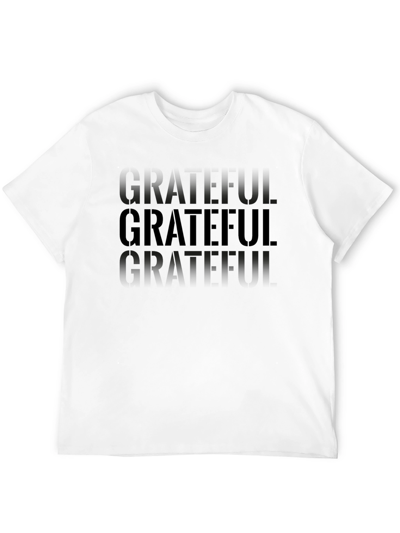 Grateful Graphic Tee - Mens Black Crew Neck T-Shirt