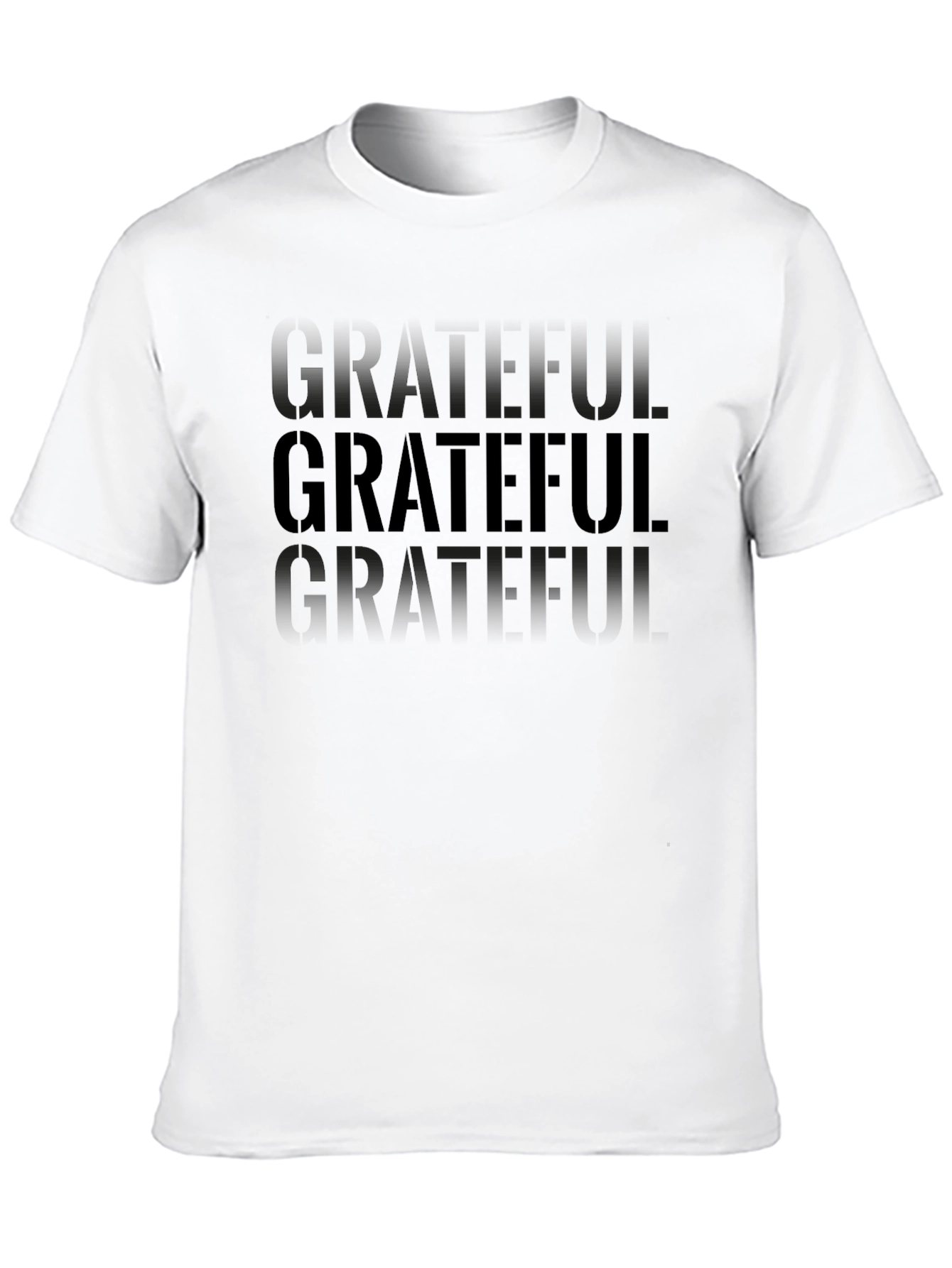 Grateful Graphic Tee - Mens Black Crew Neck T-Shirt